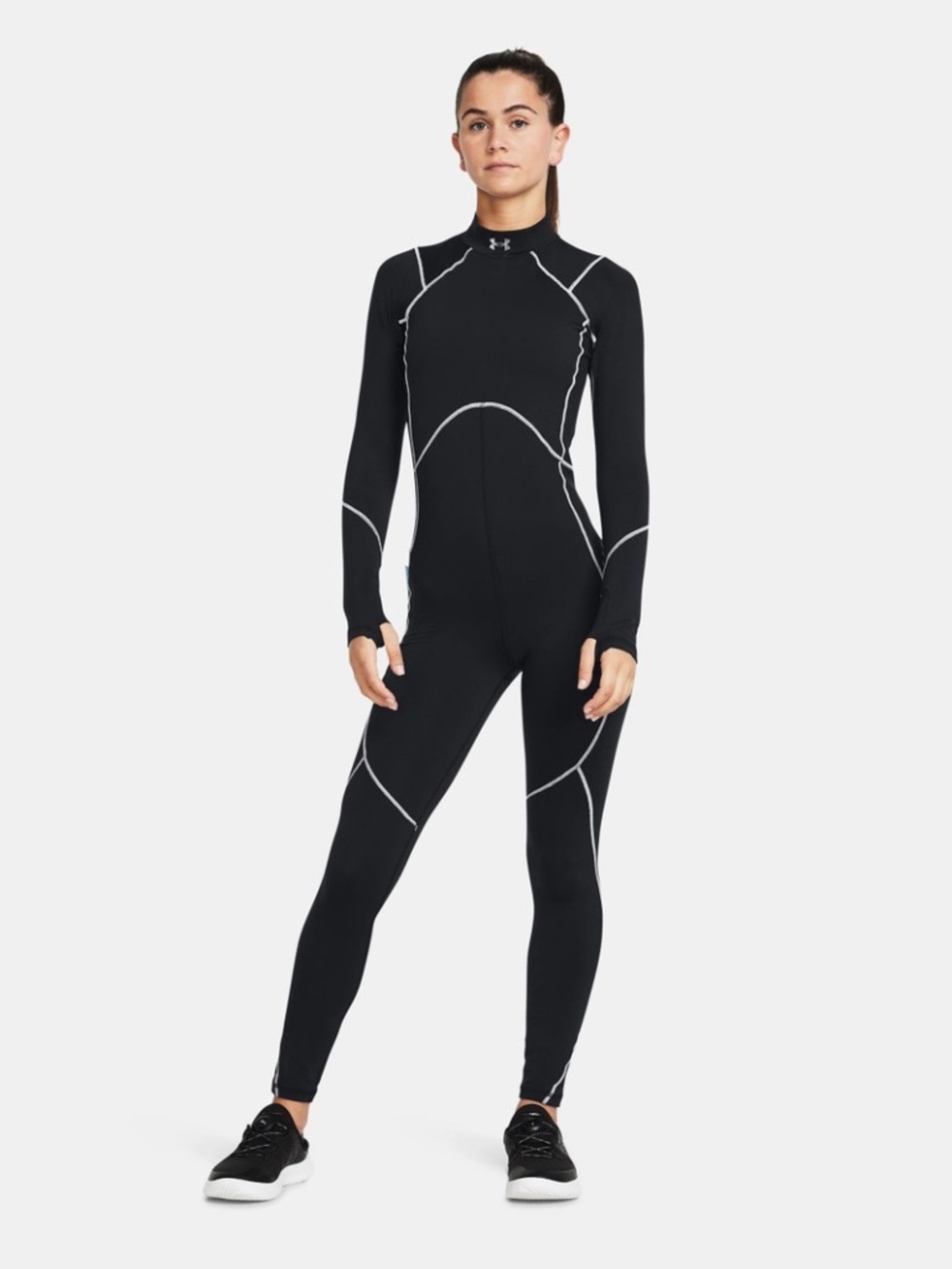 NWT women's XL Under Armour ColdGear Bodysuit Baselayer Black 1384095